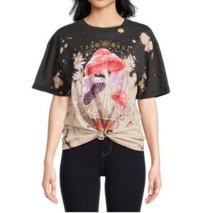 Juniors Oversized Graphic Tee/ Summer Tops for Women Causal Oversized Crew Tee